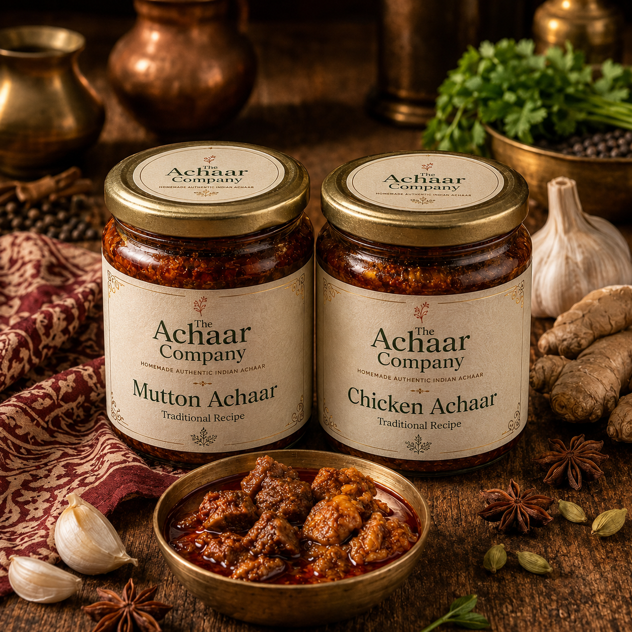 Swaad-e-Mehfil (Chicken + Mutton Pickle Trial Pack of 2 - 90g each)